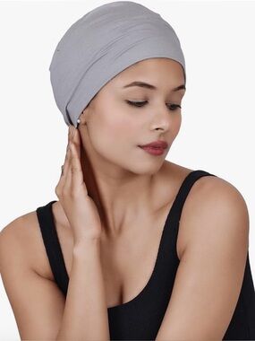 (3) New Light Gray Stretch sleep cap